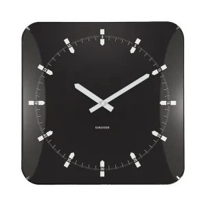 Rabat Karlsson zegar ścienny Sucinto Dome Square 35 x 35 x 4,5 cmkolor zielony