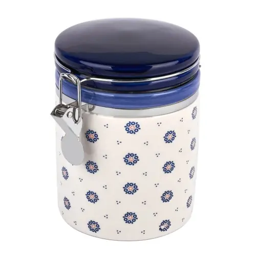 Pojemnik kuchenny ceramiczny z klipsem retro Premium