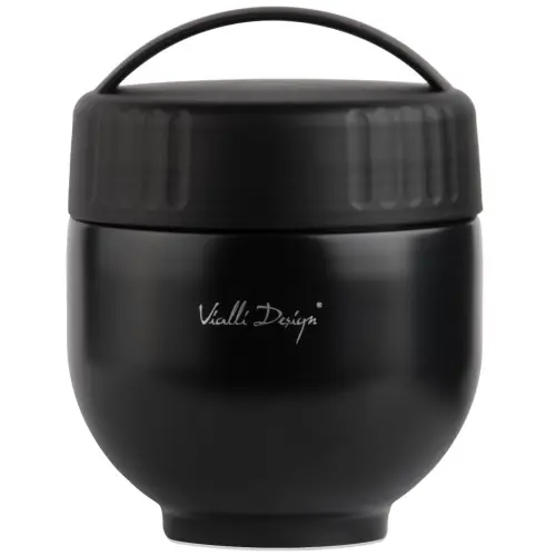 Termos obiadowy z łyżką i pojemnikiem Fuori Czarny 680 ml Wyjątkowa oferta