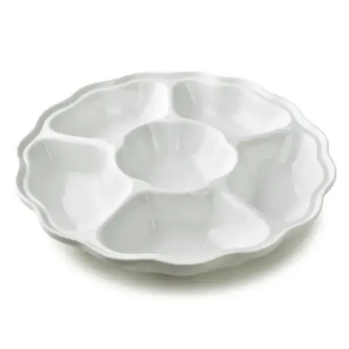 Najlepsza cena Porcelanowa miska na przekąski 6 miejsc