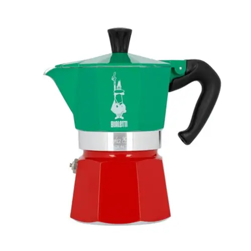 Oferta Kawiarka Bialetti Moka Express Italia 3 tz czerwono zielona