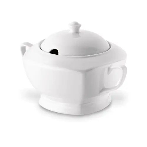 Wyjątkowa oferta Elegancka waza porcelanowa do rosołu zupy 2,5l biała
