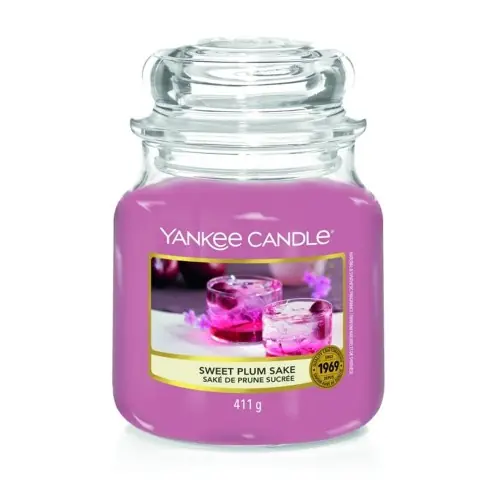 Yankee Candle Sweet Plum Sake Świeca Średnia Wysoka jakość