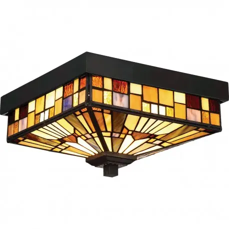 Stylowy plafon łazienkowy - Lampa witrażowa Tiffany Ograniczona ilość
