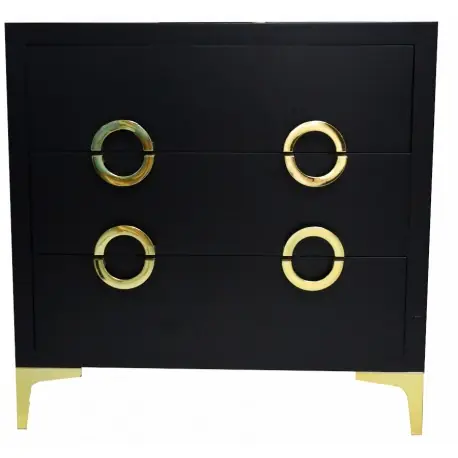 Bestseller Elegancka czarna komoda matowa z szufladami Glamour78x30x78.5