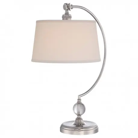 Jankin silver: elegancka lampa stołowa z abażurem, srebrna Ostatnia szansa