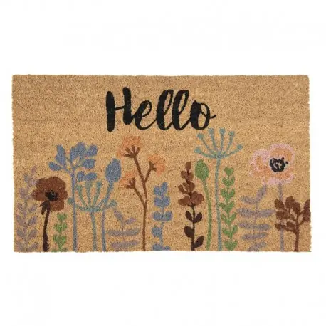 Hello-wycieraczka do butów pod drzwi, włókno kokosowe 45x75x1cm Hit cenowy