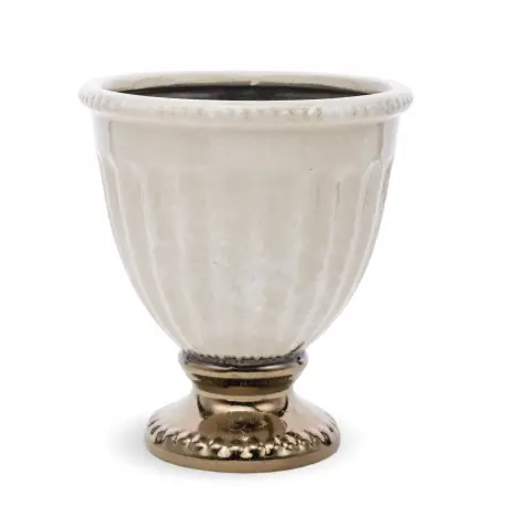 Gilded Elegance - Elegancka osłonka na kwiaty 23,5x21x21 Oferta czasowa