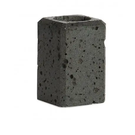Bezpieczne zakupy Kubek na szczoteczki do zębów TerraStone z trawertynu 7 x 7 x 11 cm