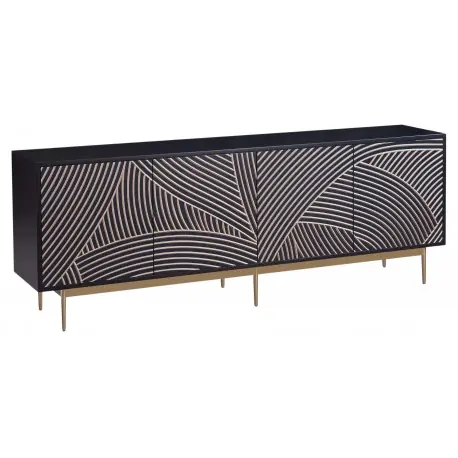 Komoda rtv 200x40x72 nowoczesna designerska na złotych nogach Zamów teraz